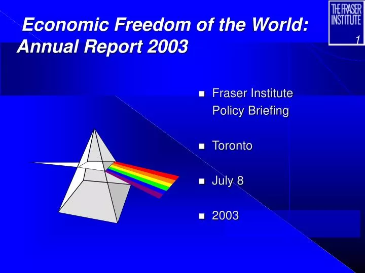 economic freedom of the world annual report 2003