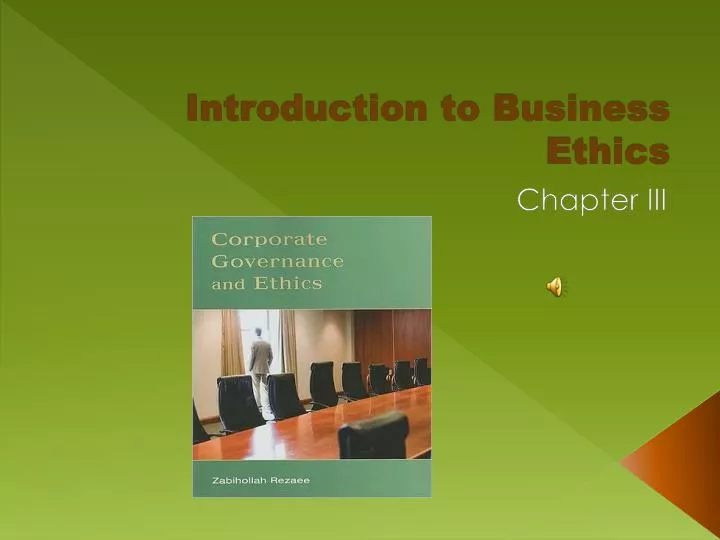 introduction to business ethics