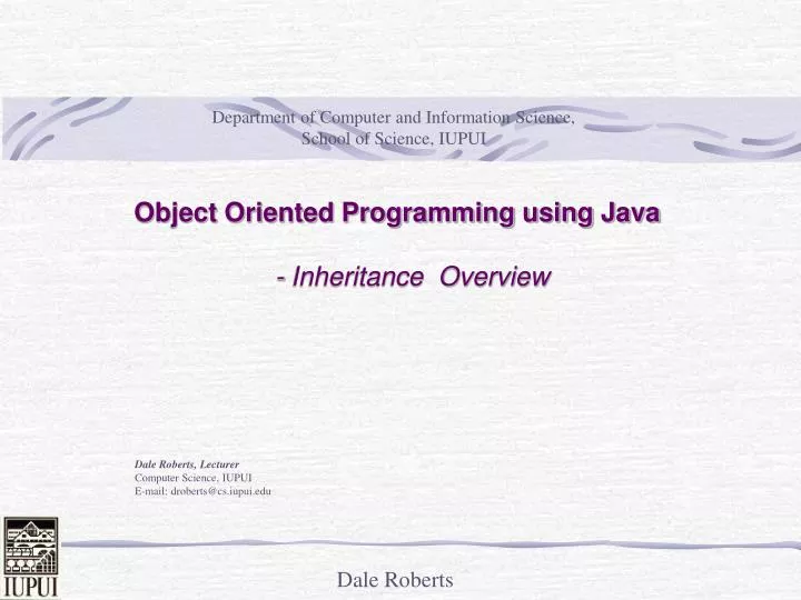 object oriented programming using java inheritance overview