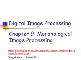 Chapter 9: Morphological Image Processing