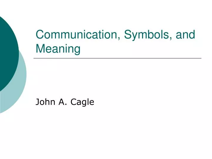 communication symbols and meaning
