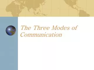 The Three Modes of Communication