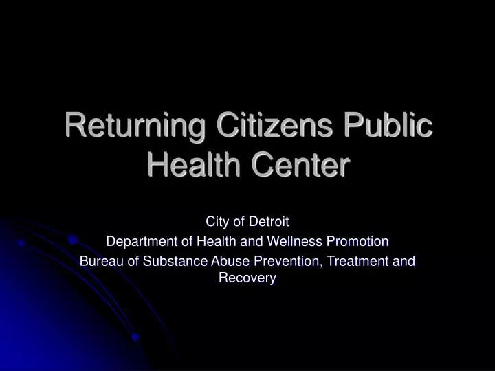 returning citizens public health center