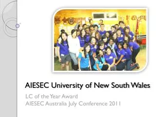aiesec unsw lc of the year award application