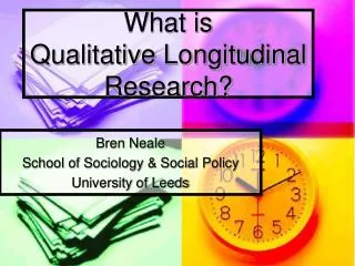 What is Qualitative Longitudinal Research?