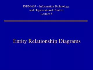 Entity Relationship Diagrams
