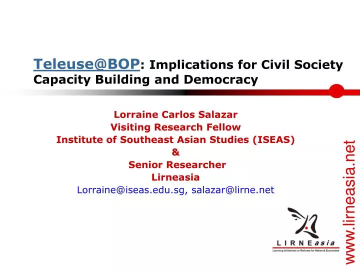 teleuse@bop implications for civil society capacity building and democracy