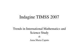 indagine timss 2007