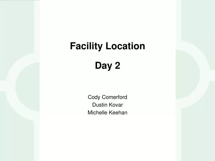 facility location day 2
