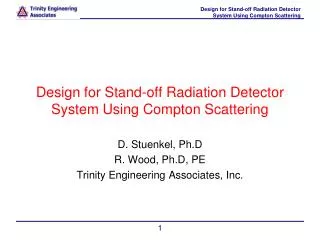 Design for Stand-off Radiation Detector System Using Compton Scattering