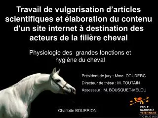 physiologie des grandes fonctions et hygi ne du cheval