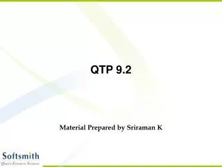 QTP 9.2