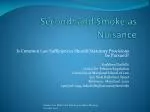 Secondhand Smoke as Nuisance