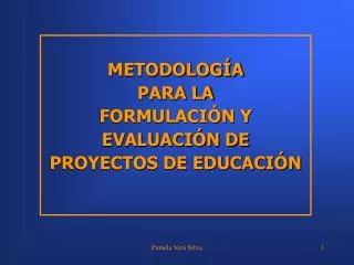 metodolog a para la formulaci n y evaluaci n de proyectos de educaci n