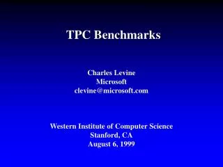 TPC Benchmarks