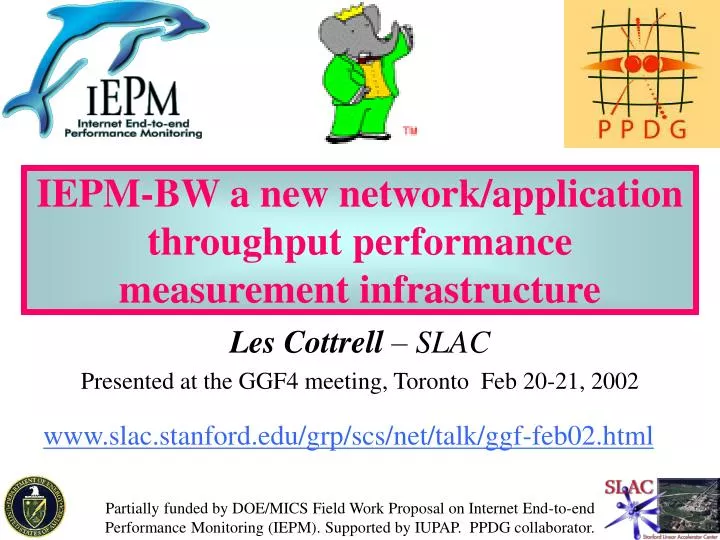 iepm bw a new network application throughput performance measurement infrastructure