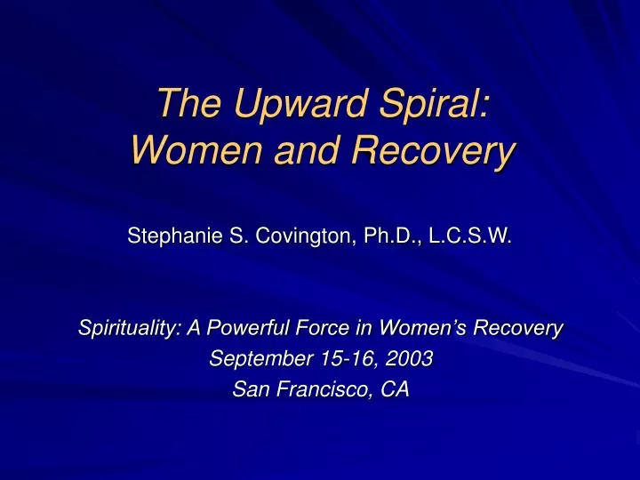 the upward spiral women and recovery
