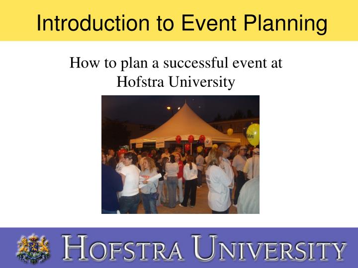 introduction to event planning