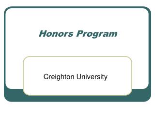 Honors Program