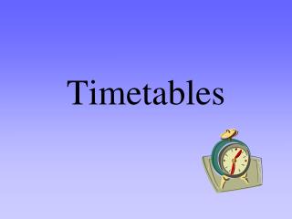 timetables