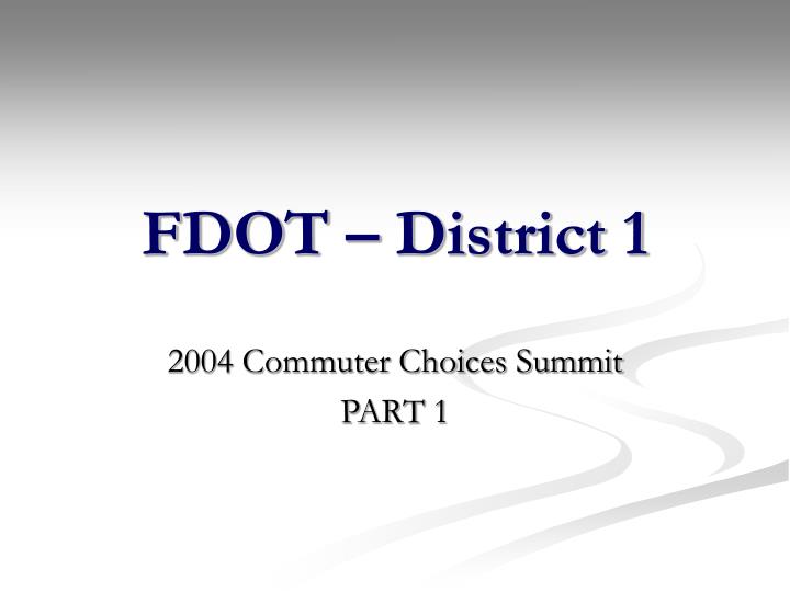 fdot district 1