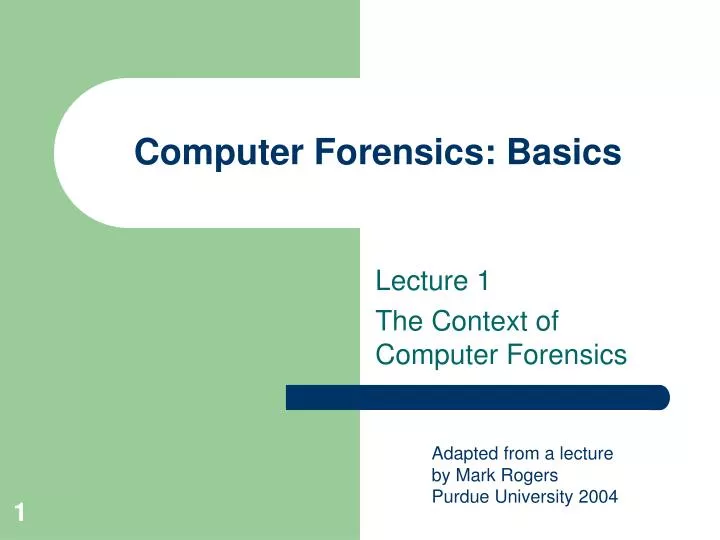 computer forensics basics