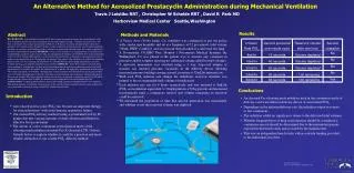 An Alternative Method for Aerosolized Prostacyclin Administration during Mechanical Ventilation