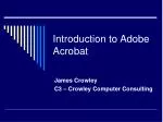 Introduction to Adobe Acrobat - slide 1
