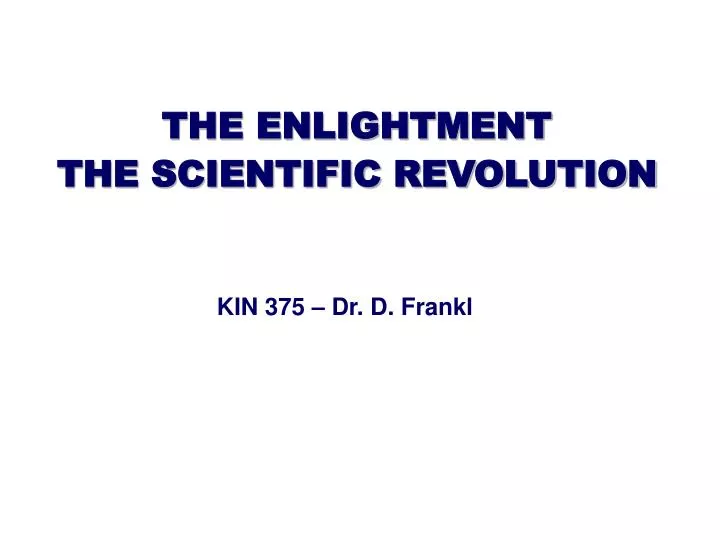 the enlightment the scientific revolution