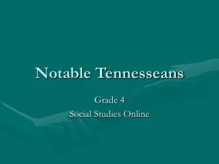 Notable Tennesseans