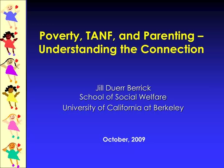 poverty tanf and parenting understanding the connection