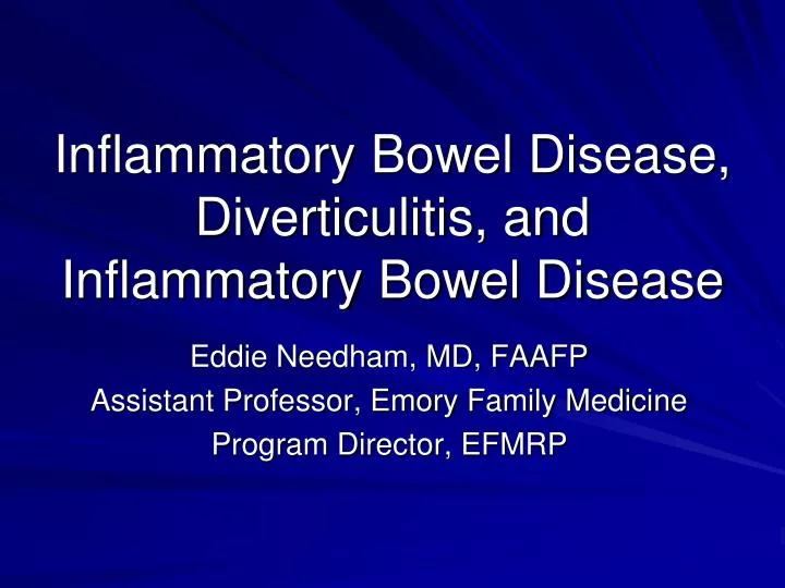 inflammatory bowel disease diverticulitis and inflammatory bowel disease