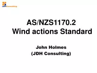 John Holmes (JDH Consulting )