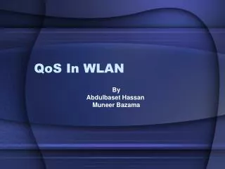QoS In WLAN