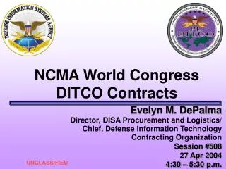 NCMA World Congress DITCO Contracts