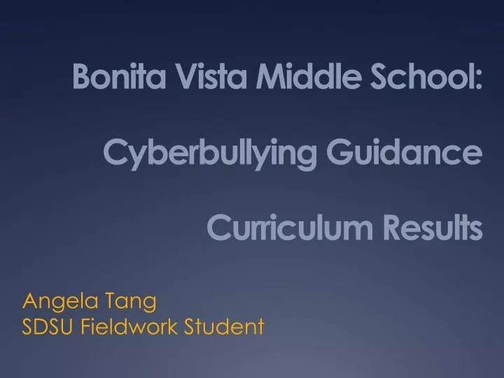 bonita vista middle school cyberbullying guidance curriculum results