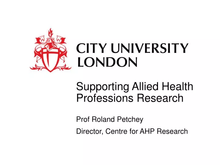supporting allied health professions research