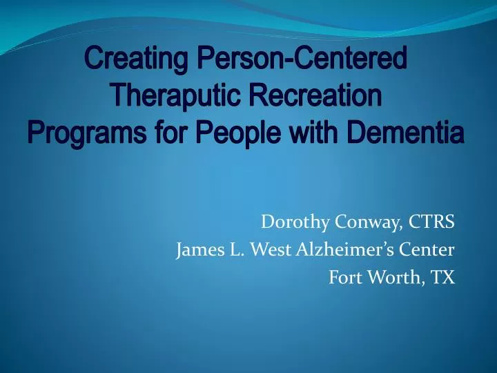 dorothy conway ctrs james l west alzheimer s center fort worth tx