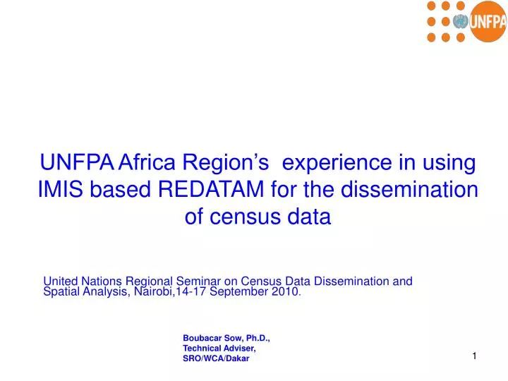 unfpa africa region s experience in using imis based redatam for the dissemination of census data