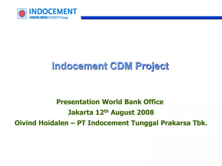 indocement cdm project