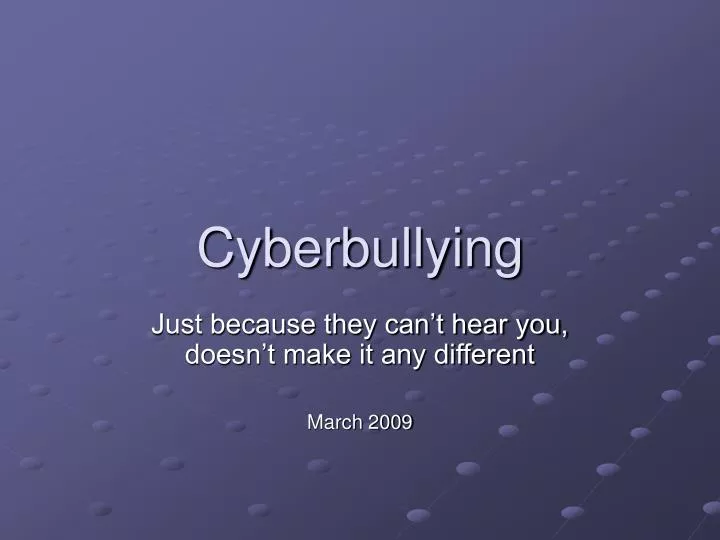 cyberbullying