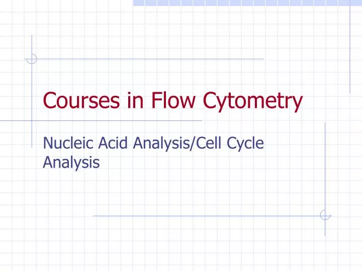 courses in flow cytometry