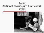 India National Curriculum Framework 2005 - slide 1