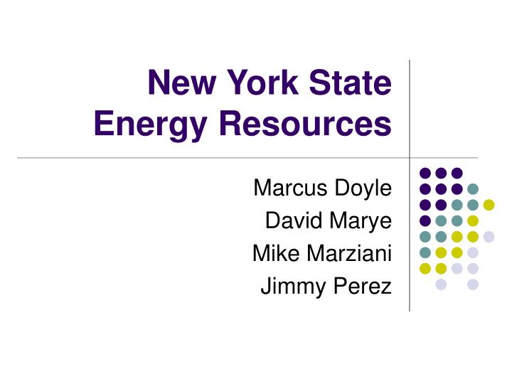 new york state energy resources