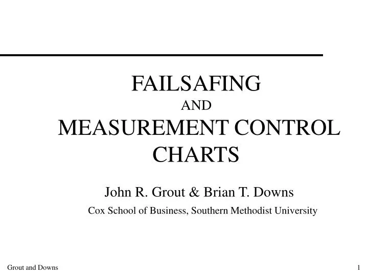 failsafing and measurement control charts