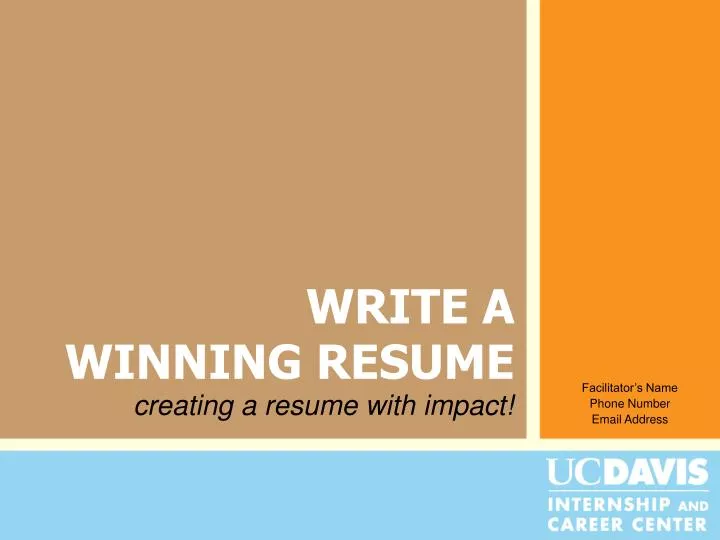 write a winning resume