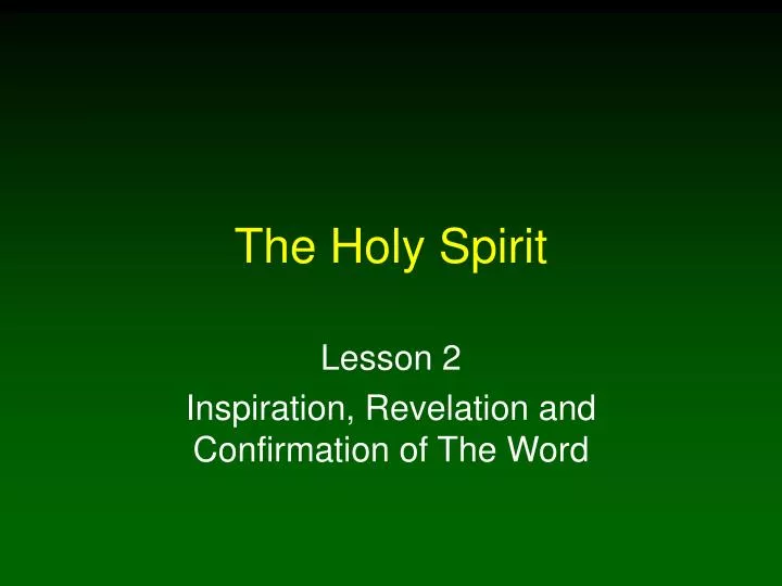 the holy spirit