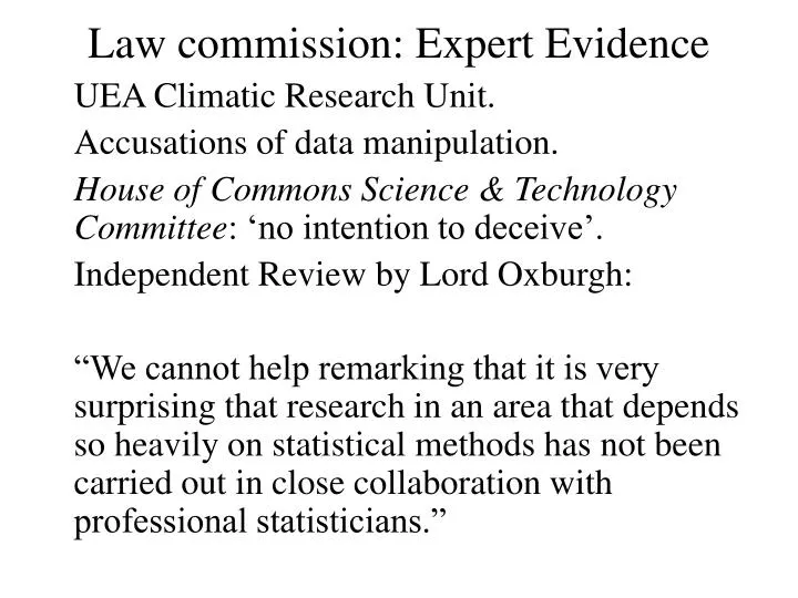 law commission expert evidence