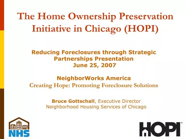 the home ownership preservation initiative in chicago hopi