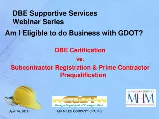 DBE Supportive Services Webinar Series